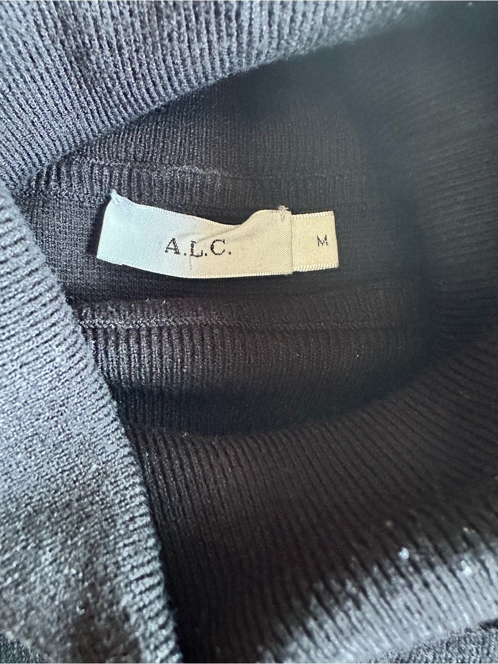 A.L.C. Black Cutout Turtleneck Midi Sheath Dress Size M - Picture 5 of 6